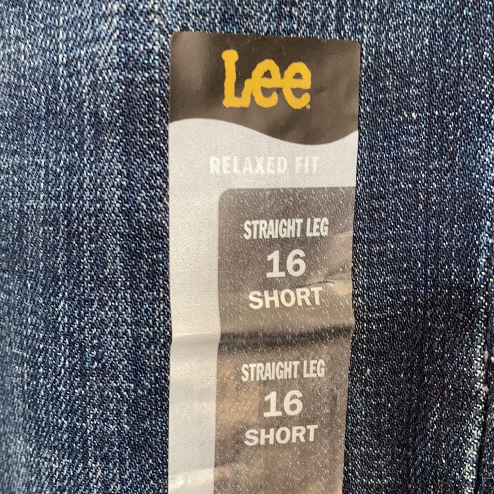 Lee jean midrise relaxed fit straight leg jean 16 short - Picture 8 of 17
